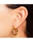 ფოტო #3 პროდუქტის Women's Chunky Bear Hoop Earrings