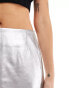 Фото #3 товара InWear Zaza faux leather skirt in silver