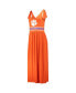 Women's Orange Clemson Tigers Game Over Scoop Neck Maxi Dress