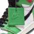 Кроссовки Nike Air Jordan 1 Retro High Lucky Green (W) (Белый, Зеленый)