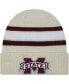 Фото #1 товара Men's Cream Distressed Mississippi State Bulldogs Vintage-Like Cuffed Knit Hat