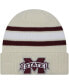 Men's Cream Distressed Mississippi State Bulldogs Vintage-Like Cuffed Knit Hat