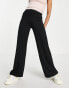 Фото #4 товара ASOS DESIGN Petite basic wide leg jersey trouser in black