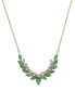 ფოტო #1 პროდუქტის Emerald (2-1/3 ct. t.w.) & Diamond (1/6 ct. t.w.) Fancy 17" Collar Necklace in 14k Gold