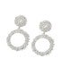 ფოტო #1 პროდუქტის Women's Silver Textured Metallic Drop Earrings