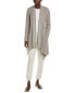 Фото #1 товара Barefoot Dreams Cozy Chic Ultra Light Draped Shawl Collar Cardigan Women's Grey