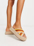 ASOS DESIGN Jazlyn flatform crochet mules in multi