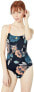 Фото #1 товара Roxy Women's 239710 Juniors' Printed Strappy Back One Piece Swimsuit Size XS