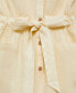 ფოტო #3 პროდუქტის Women's Bow Detail Linen Jumpsuit Shorts