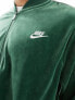 Nike Club velour jacket in green