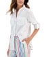 Фото #3 товара Women's 100% Linen Shirt, Created for Macy's
