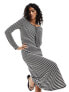 Фото #7 товара Vero Moda crochet maxi dress in mono stripe