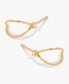 ფოტო #4 პროდუქტის White Topaz 14K Gold-Plated Vermeil Tinsley Earrings