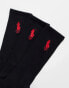 Фото #4 товара Polo Ralph Lauren 3 pack sport socks with pony logo in black