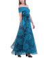 Women's One-Shoulder Organza Tie-Waist Gown