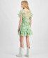 Фото #6 товара Juniors' Floral-Print Ruffled Fit & Flare Dress
