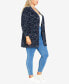 Фото #6 товара Plus Size Lia Popcorn Long Sleeve Cardigan Sweater