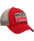 ფოტო #4 პროდუქტის Men's Red, Natural Houston Rockets Four Stroke Clean Up Snapback Hat