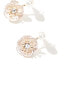 ALDO flower pearl statement earrings in gold