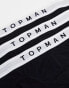 Topman 3 pack briefs in black, white and grey marl with white waistbands