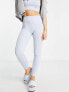 Pieces high waisted seamless leggings co-ord in baby blue L-XL - фото #5