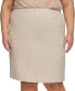 ფოტო #1 პროდუქტის Plus Size Novelty-Tweed Pencil Skirt