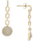 ფოტო #4 პროდუქტის Diamond Circle Cluster Chain Drop Earrings (3/4 ct. t.w.) in 14k Gold, Created for Macy's