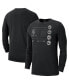 ფოტო #1 პროდუქტის Men's Black Philadelphia 76ers Courtside Chrome Long Sleeve T-shirt