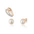 Modern set of bronze earrings (1x earring, 2x stone earring) JL0809