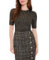 Фото #4 товара Petite Metallic Rib-Knit Tweed Sheath Dress