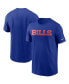 Фото #2 товара Men's Royal Buffalo Bills Team Wordmark T-shirt