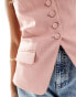 Фото #2 товара River Island petite longline waistcoat in light pink