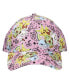 Men's Anime Characters All Over Print Pink Snapback