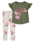 Фото #1 товара Baby 2-Piece Flutter Tee & Leggings Set 3M