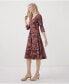 ფოტო #2 პროდუქტის Women's Organic Cotton Fit & Flare Midi Party Dress