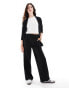 Фото #1 товара JDY button detail wide leg dad trousers in black