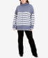 Plus Size Livvy Stripe Rolled Neck Sweater
