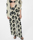 ფოტო #1 პროდუქტის Women's Wideleg Printed Trousers