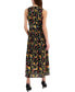 Women's Printed Faux-Wrap Sleeveless Pleated Fit & Flare Midi Dress