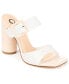 ფოტო #1 პროდუქტის Women's Luca Vinyl Double Strap Block Heel Dress Sandals