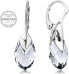 Shimmering Pear Metcap Crystal Earrings