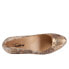 Фото #8 товара Trotters Fab T1905-263 Womens Gold Wide Leather Slip On Pumps Heels Shoes 6
