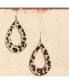 ფოტო #3 პროდუქტის Women's Cheetah Drop Earrings