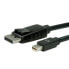ROLINE Secomp DisplayPort Cable - DP - Mini DP - M/M 1 m - 1 m - DisplayPort - Mini DisplayPort - Male - Male - Black
