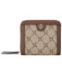 Фото #1 товара Nine West Kyelle Small Zip Wallet Mocha Logo Mahogany Gold