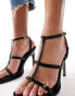 ASOS DESIGN Narate gladiator high heeled sandals in black