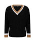 Фото #3 товара Men's Cotton-Blend V-Neck Sweater