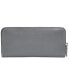 Smooth Leather Slim Accordion Zip-Around Wallet