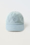 EMBOSSED DENIM CAP