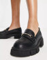 Фото #4 товара schuh Lyle chunky loafers with trim in black